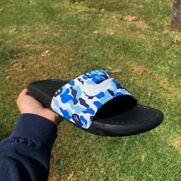 nike camo slides
